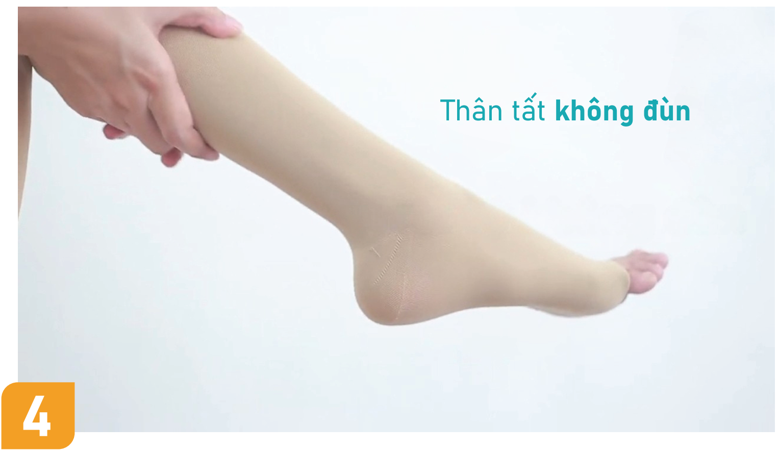 Bước 04: chỉnh đúng vị trí gót