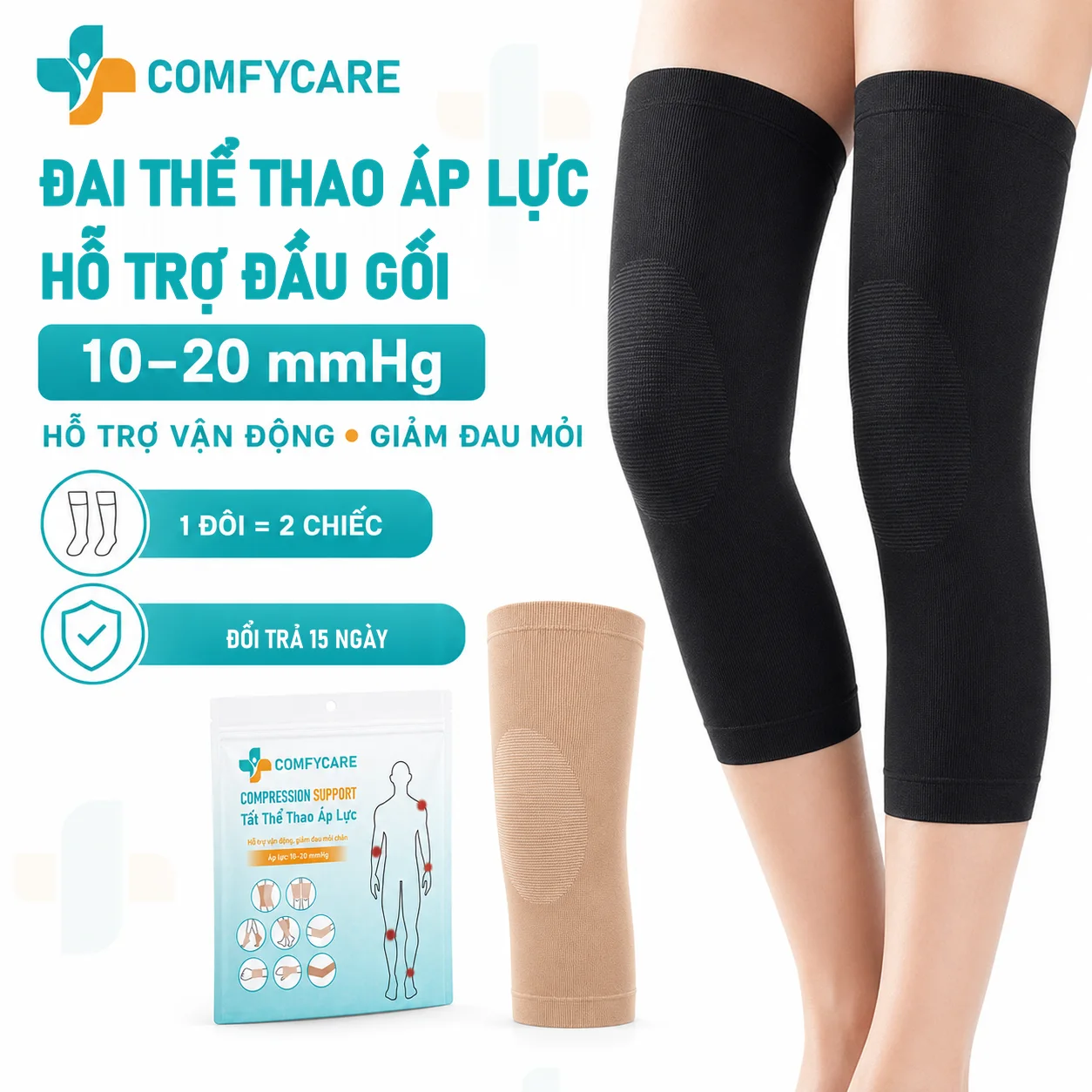 Đai thể thao áp lực hỗ trợ đầu gối – ảnh 1/9